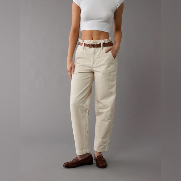 American Eagle Outfitters Pants - American Eagle High waisted paper-bag pants in cord